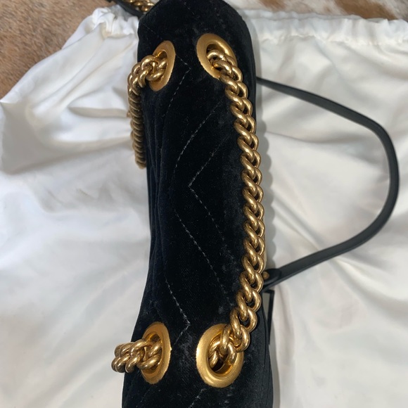 SOLD Gucci GG Marmont Velvet Mini Bag - Picture 6 of 9